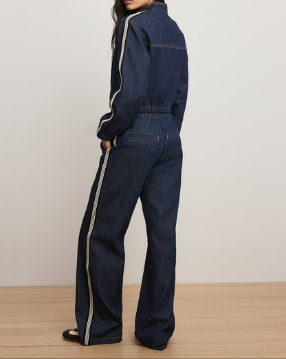 Veronica Beard Gigi Shacket in Indigo Rinse