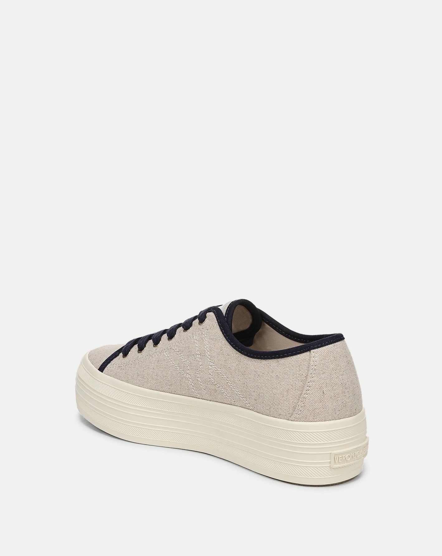 Veronica Beard True Platform Sneaker in Sand/Navy