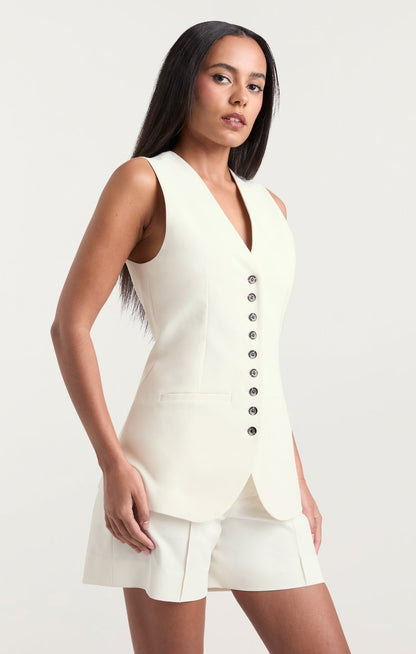 Cinq à Sept Kallen Vest in Ivory