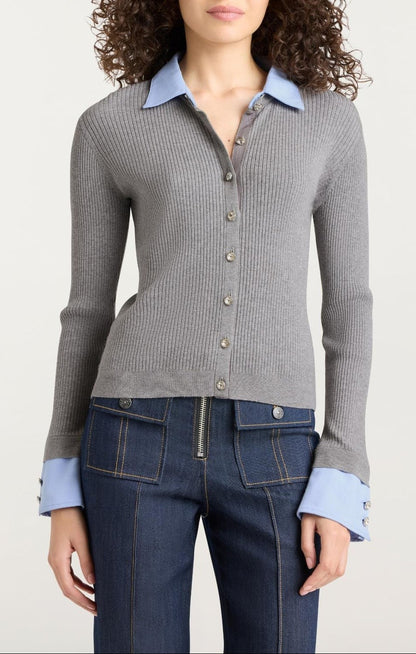 Cinq à Sept Soma Cardigan in Grey