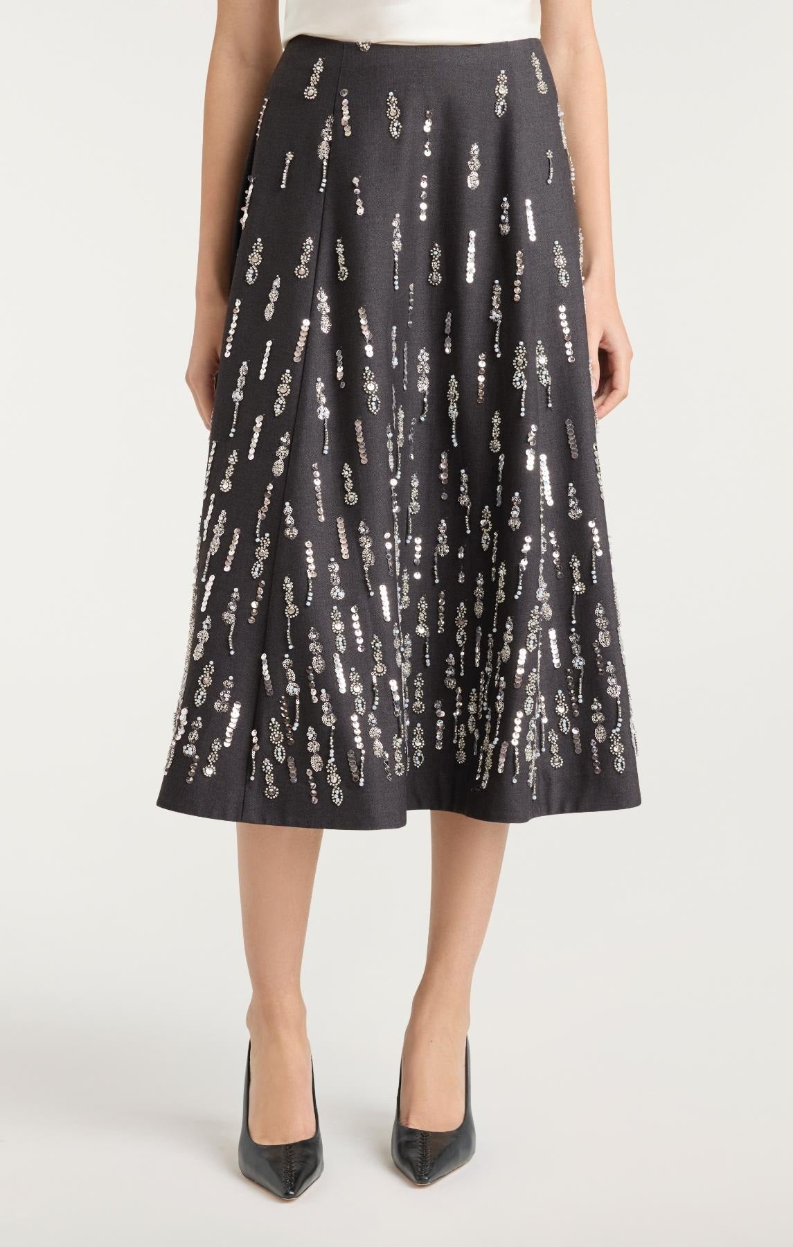 Cinq à Sept Selene Skirt in Charcoal