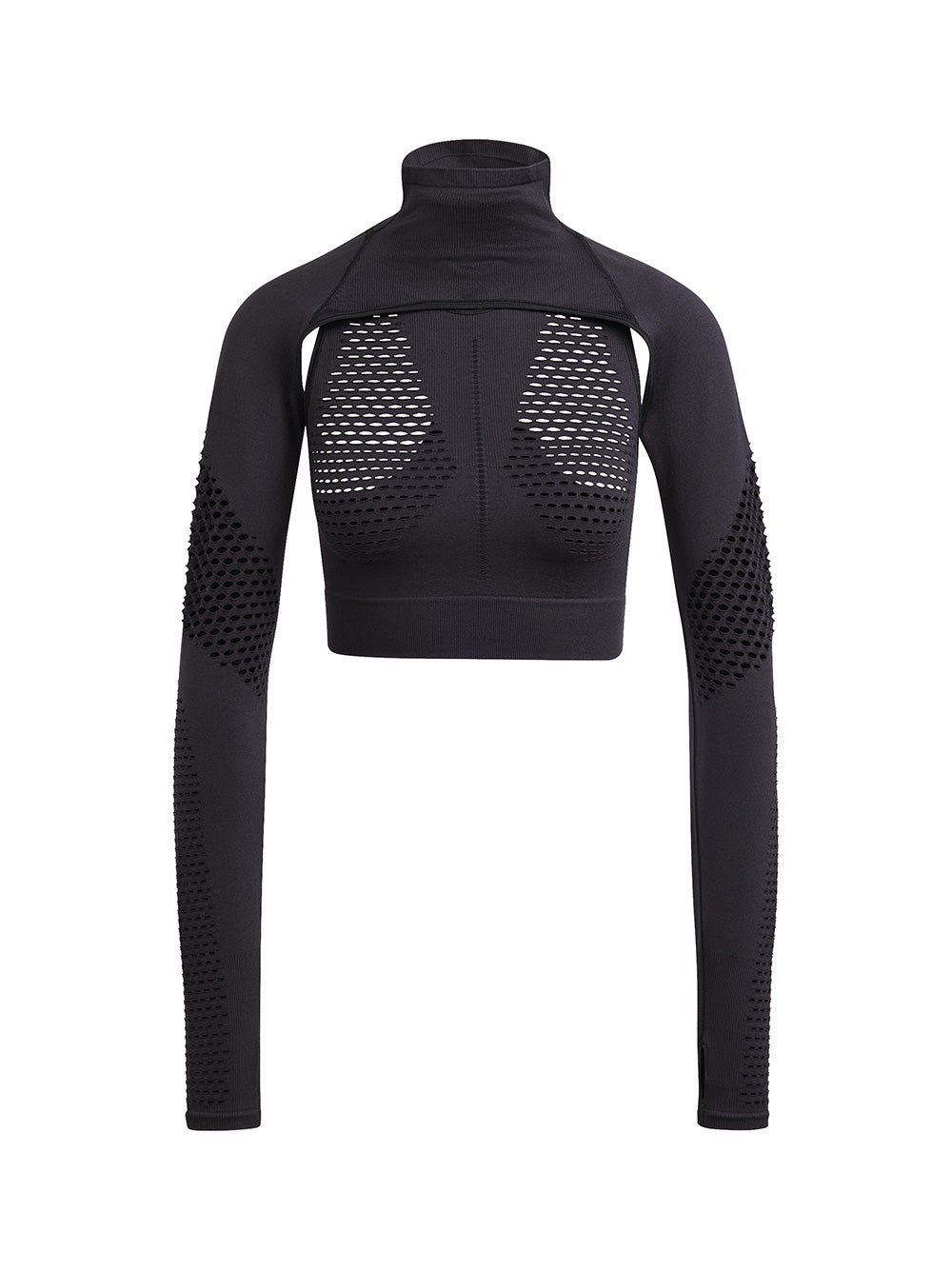 Adidas X Stella McCartney TrueStrength Detachable Long Sleeve Yoga Tank Top in Black