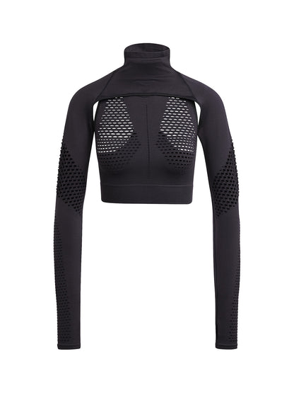 Adidas X Stella McCartney TrueStrength Detachable Long Sleeve Yoga Tank Top in Black