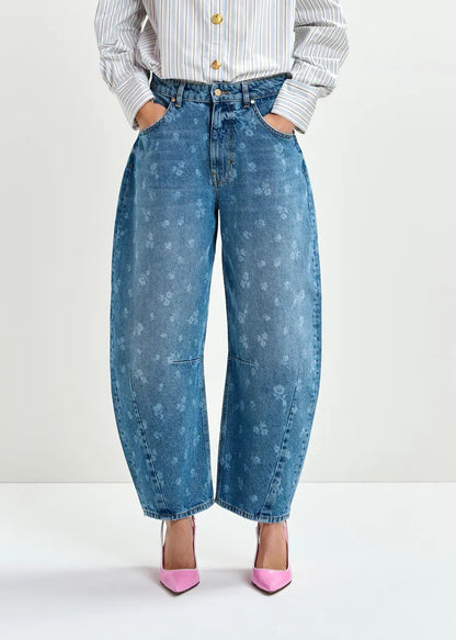 Essentiel Antwerp JO1 Barrel Leg Jeans in Quiet Pool