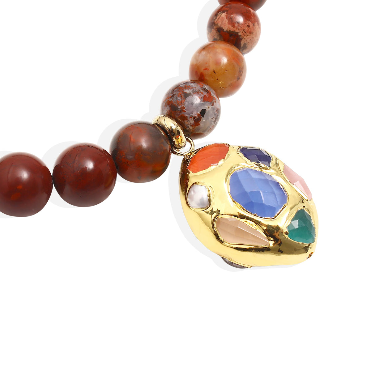 By Alona Juno Necklace in Red Agate