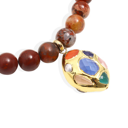 By Alona Juno Necklace in Red Agate