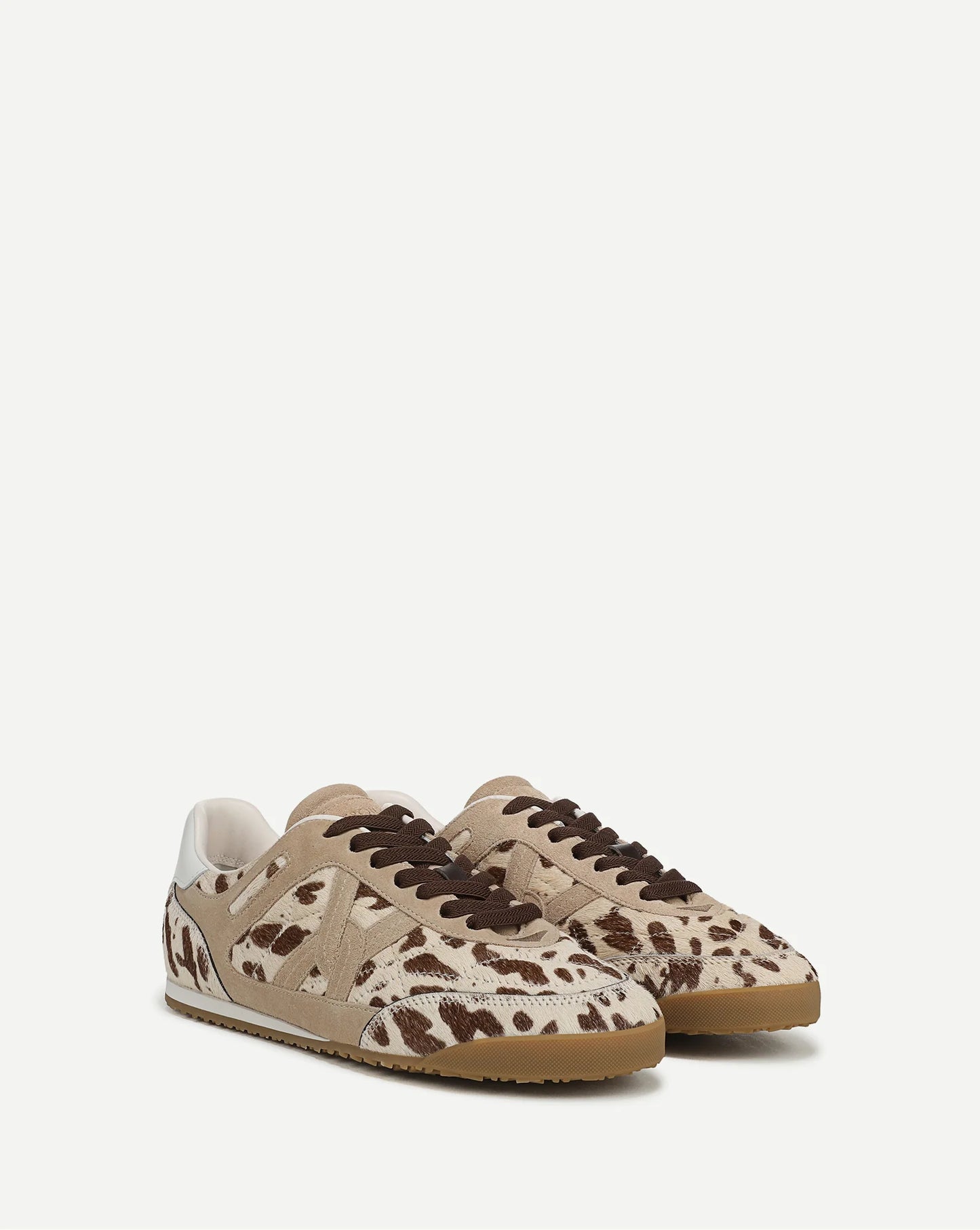 Veronica Beard Natalia Calf Hair Sneaker in Sand/Brown Multi