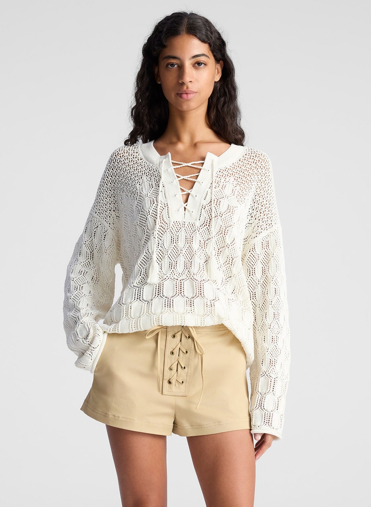 乱痴気　CROCHET SWEATER Mesh crochet sweater tutorial | with off the shoulder