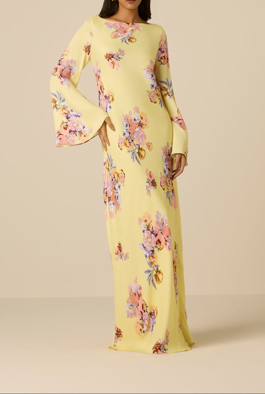 Hemant and Nandita Maxi Dress in Yellow