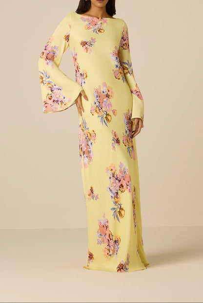 Hemant and Nandita Maxi Dress in Yellow