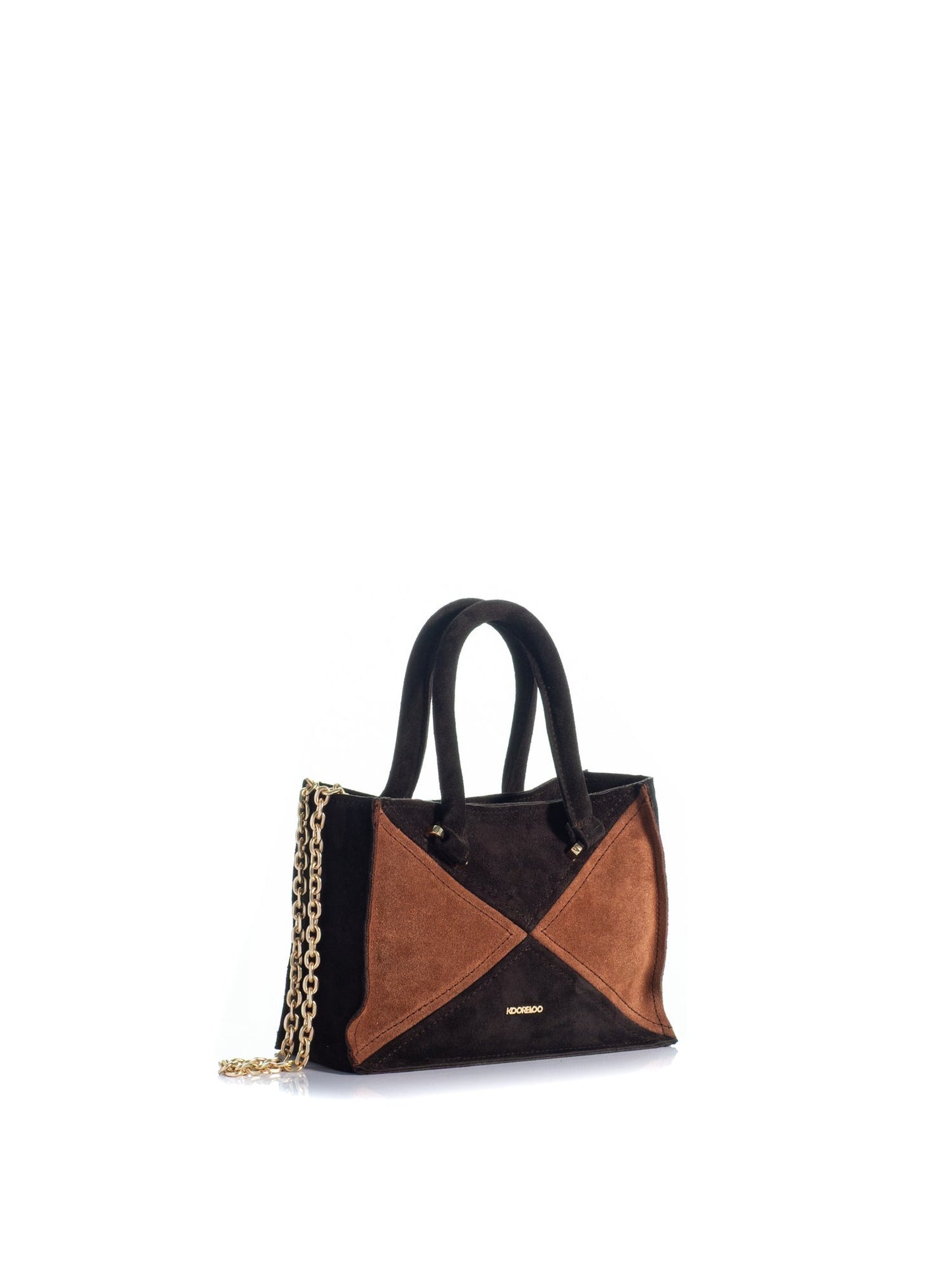 Kooreloo The Chatterbox Mini Tote in Brown Patchwork