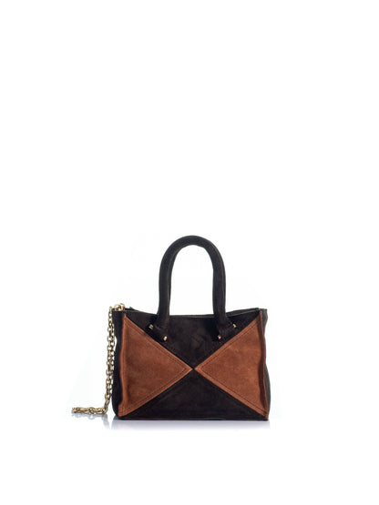 Kooreloo The Chatterbox Mini Tote in Brown Patchwork