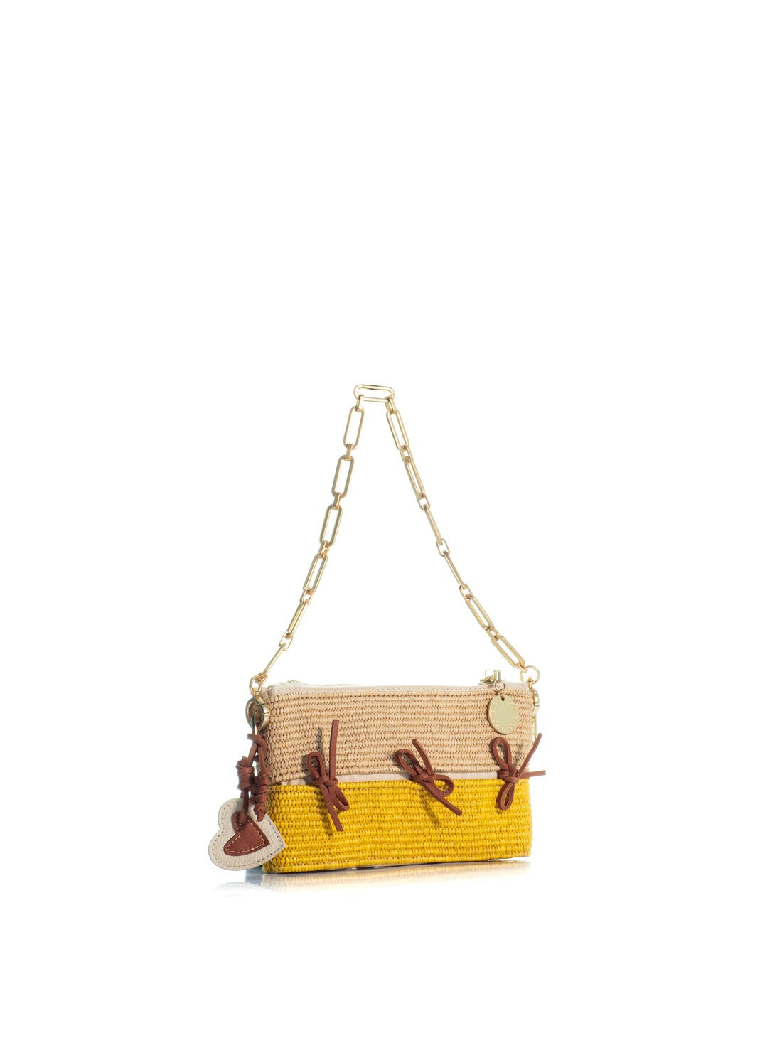 Kooreloo The Bow Port Monnaie Bag in Natural/Yellow