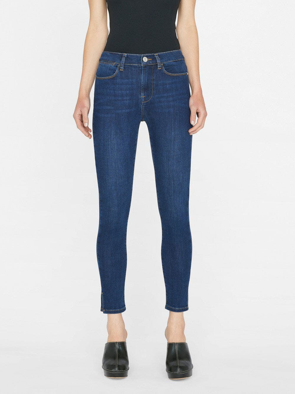 Frame Le High Skinny Side Slit Majesty Jeans