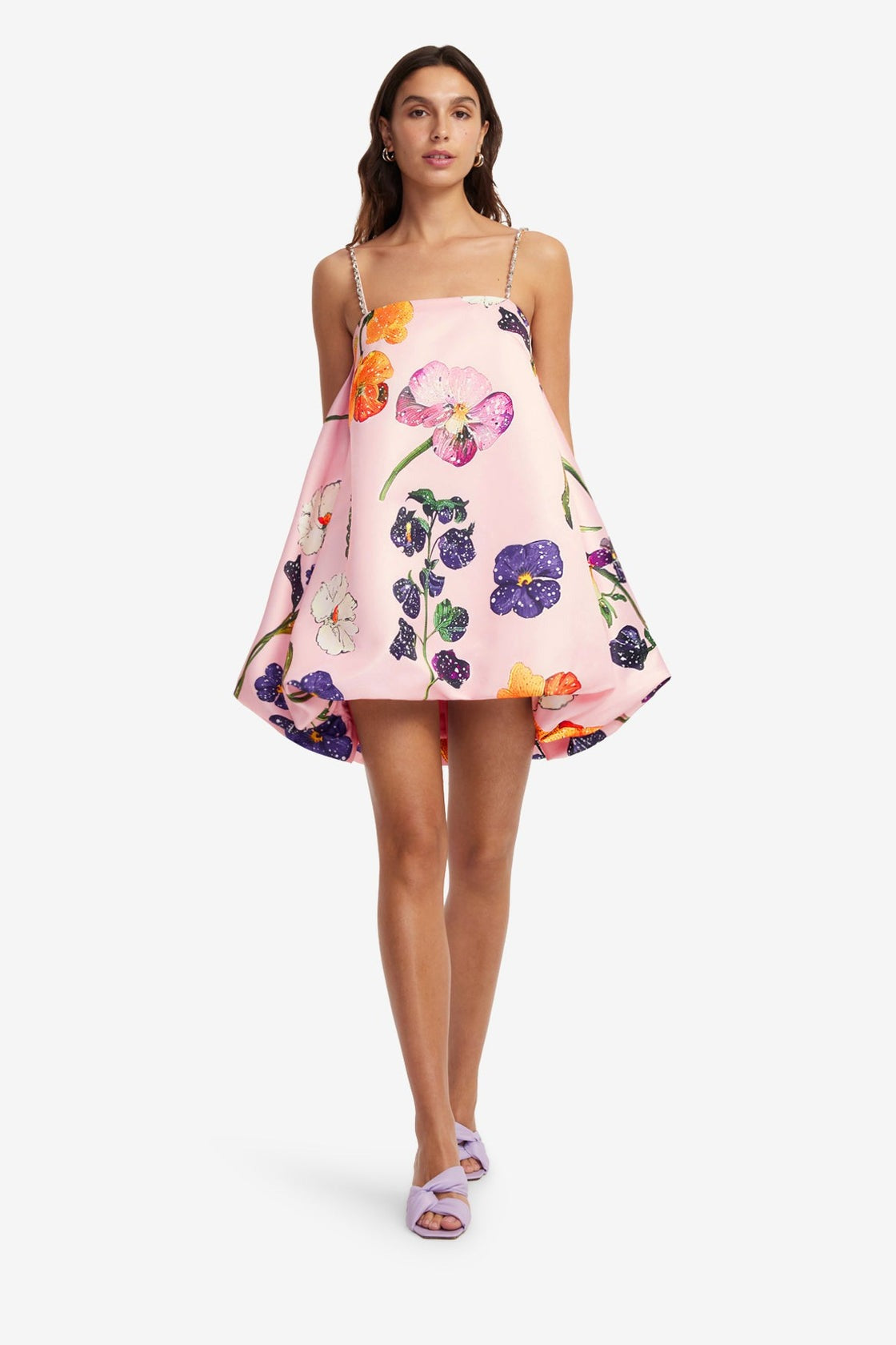Leo Lin Patsy Embellished Puff Mini Dress in Windbloom