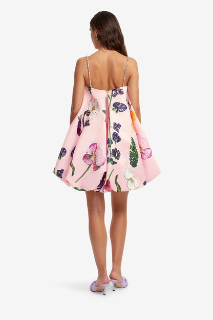 Leo Lin Patsy Embellished Puff Mini Dress in Windbloom