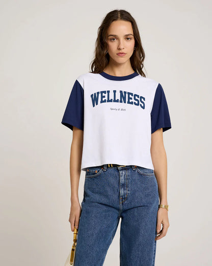 Sporty & Rich Wellness Ivy Cropped Tee in White