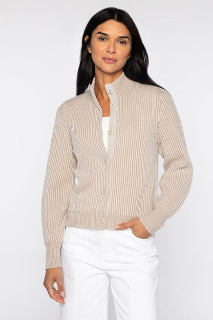 Kinross Cashmere Gathered Sleeve Cardigan (More Colors)