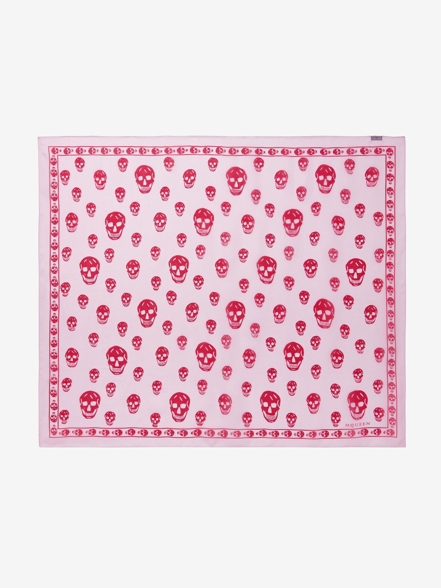 Alexander McQueen Women's Classic Skull Foulard in Rose/Red