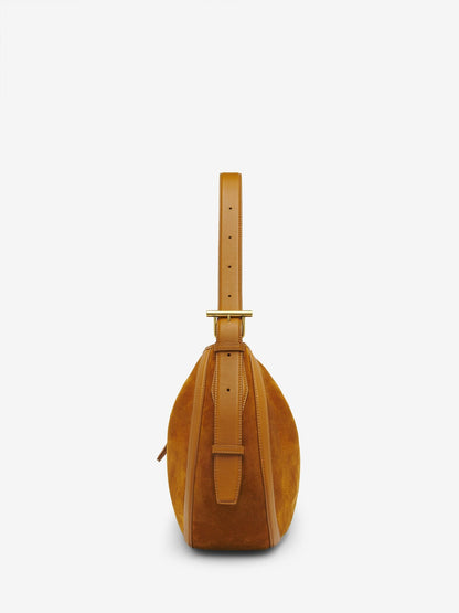 Alexander McQueen T-Bar Shoulder in Light Brown/Gold