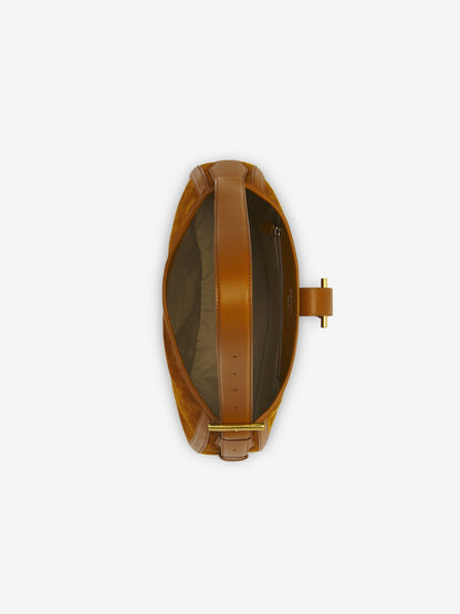 Alexander McQueen T-Bar Shoulder in Light Brown/Gold