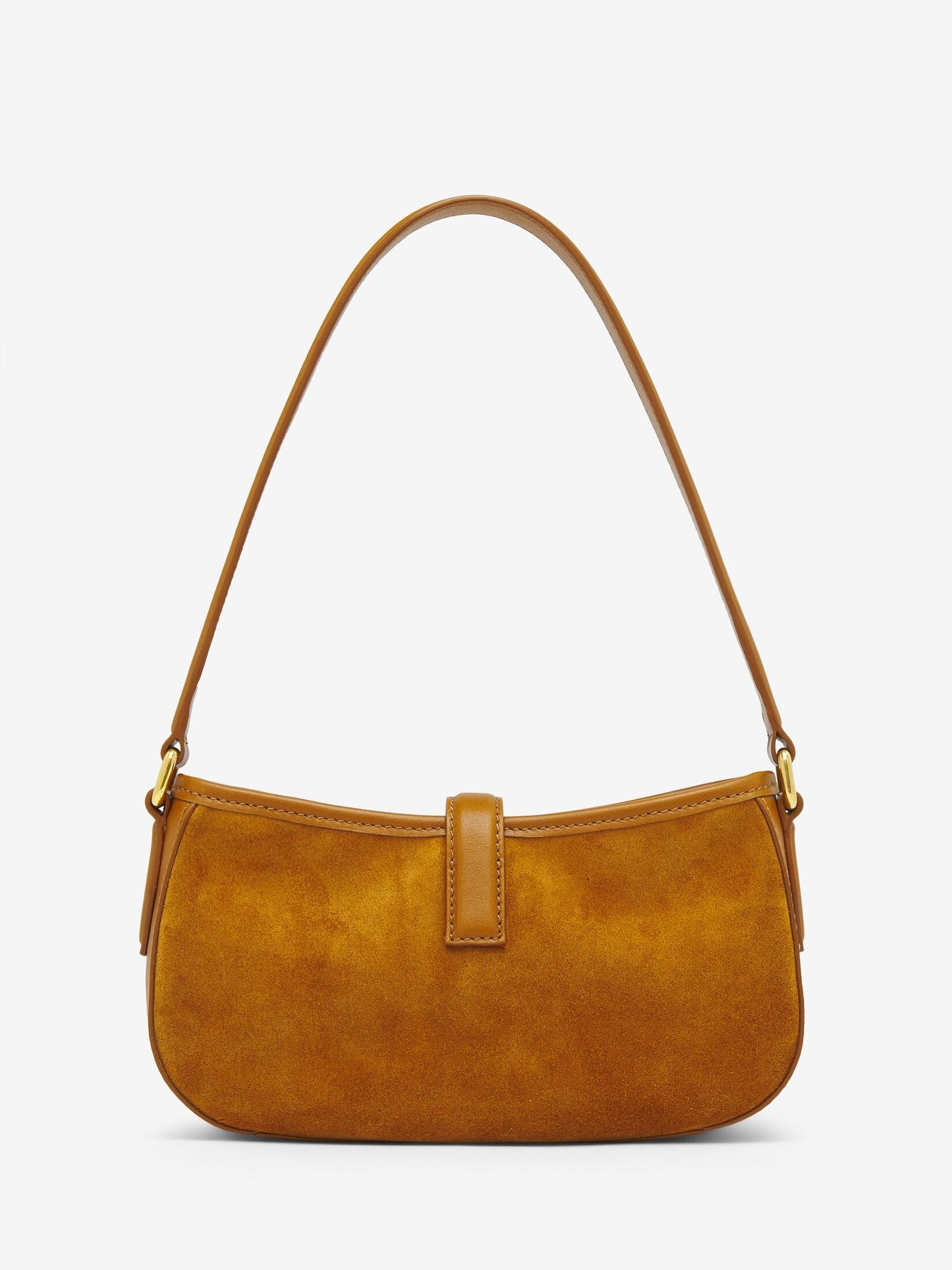 Alexander McQueen T-Bar Shoulder Mini in Light Brown/Gold