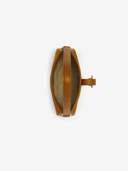 Alexander McQueen T-Bar Shoulder Mini in Light Brown/Gold