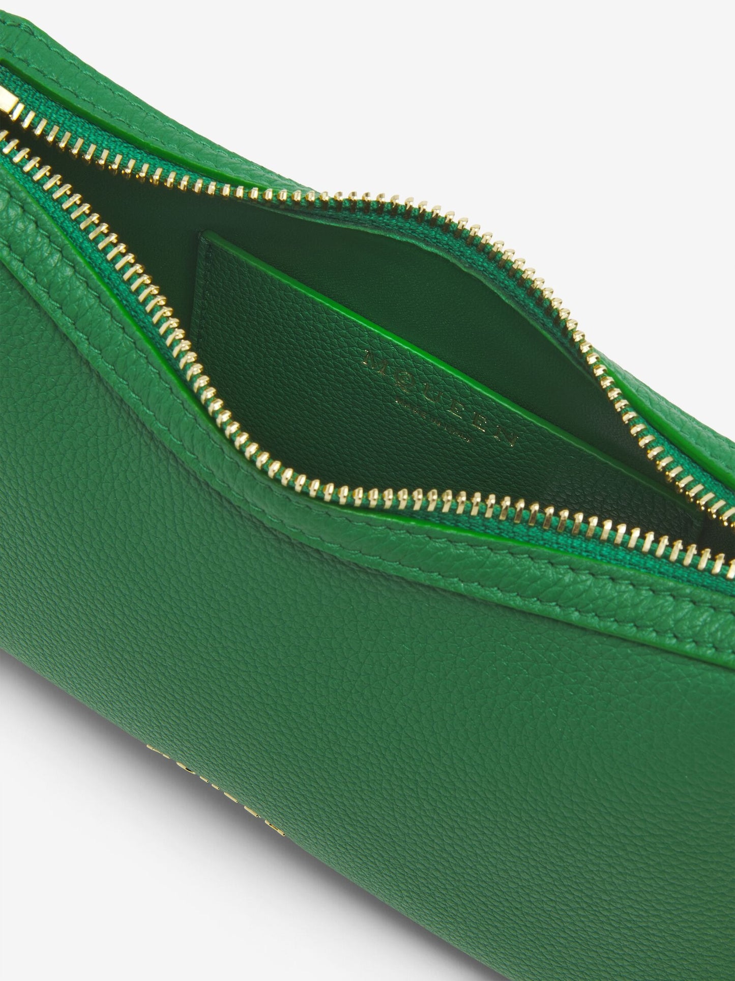 Alexander McQueen T-Bar Mini Pouch in Viridian/Gold