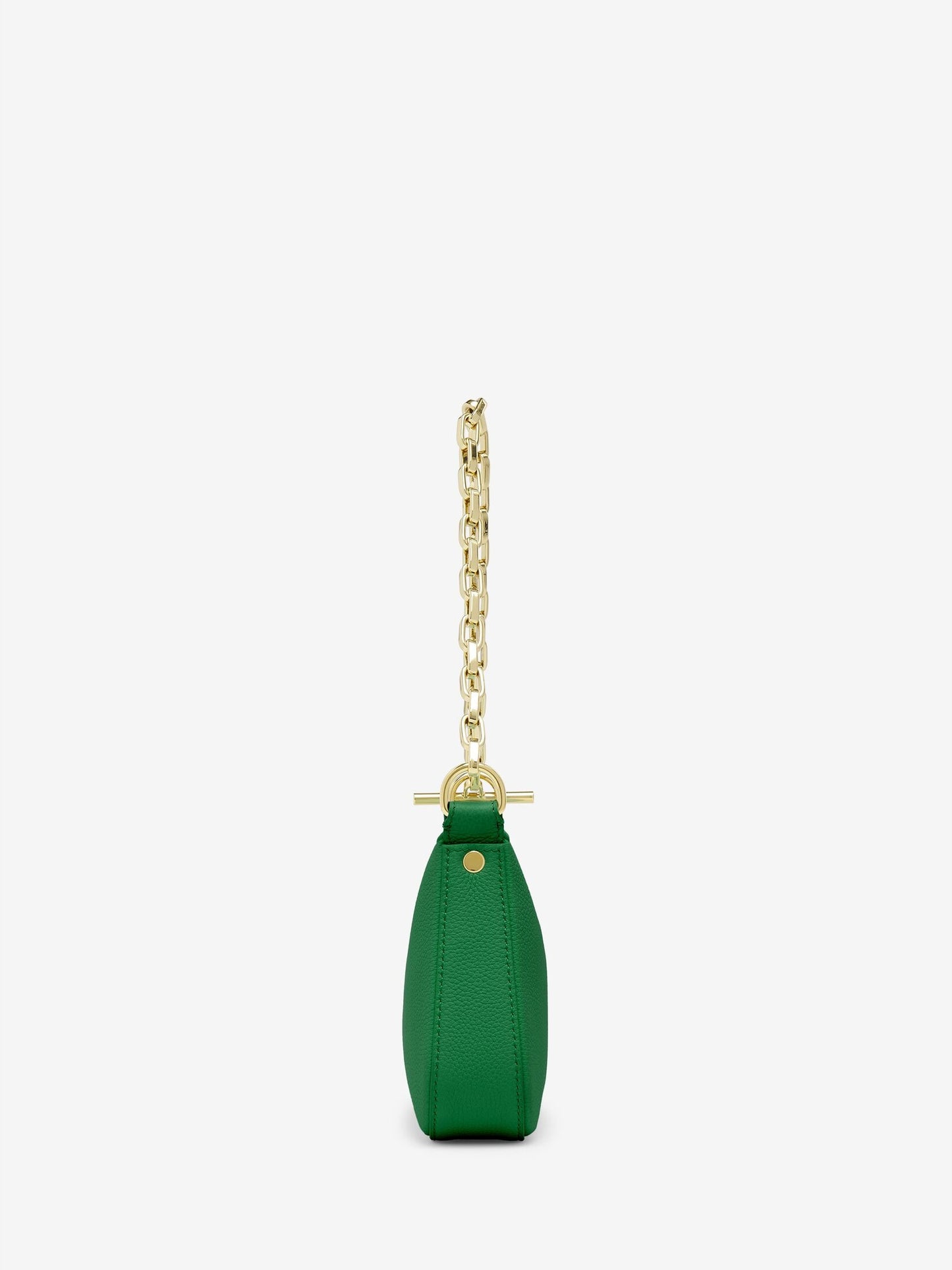 Alexander McQueen T-Bar Mini Pouch in Viridian/Gold