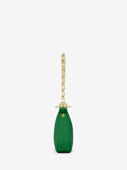 Alexander McQueen T-Bar Mini Pouch in Viridian/Gold