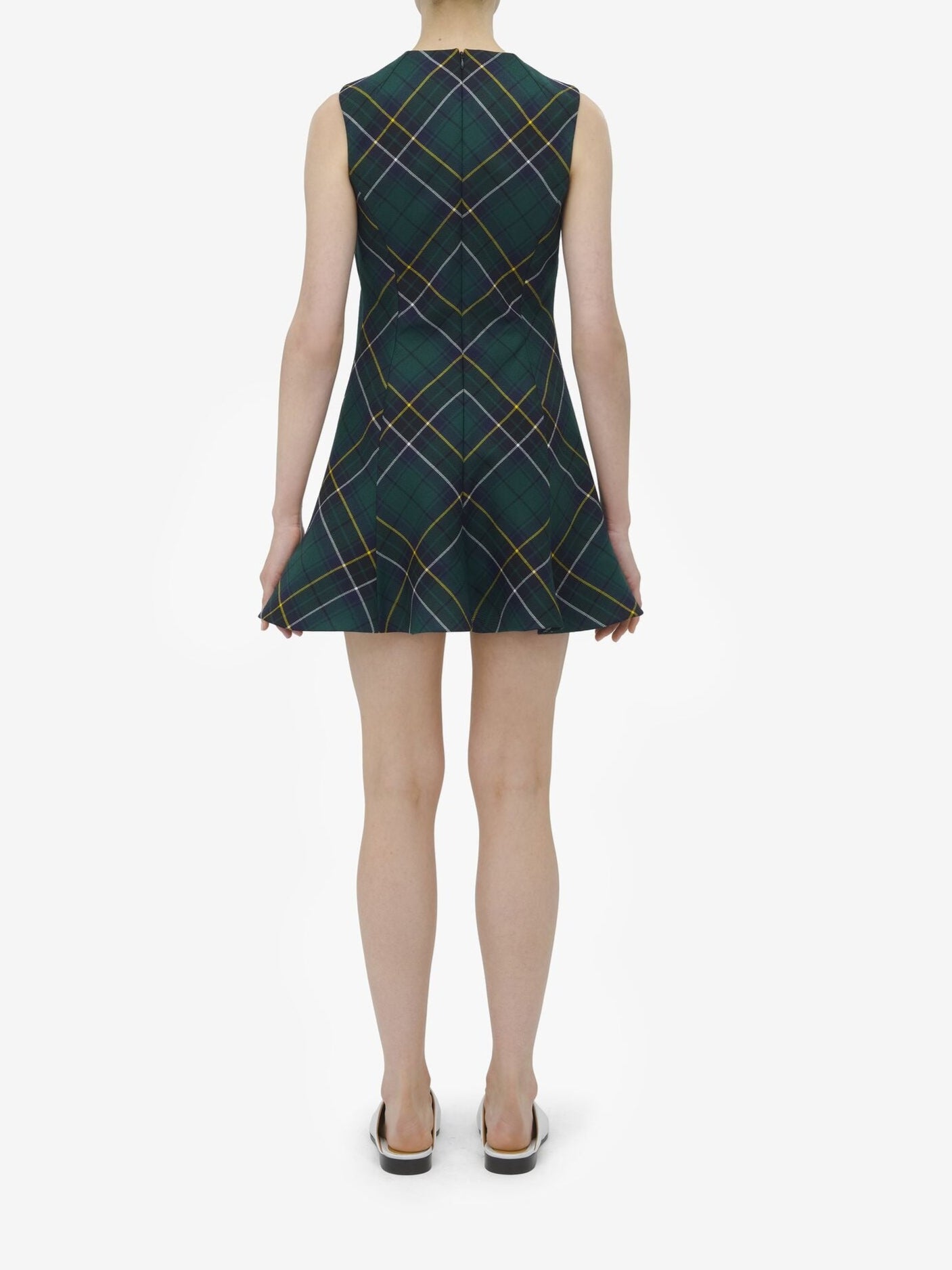 Alexander McQueen Wool Tartan Mini Dress