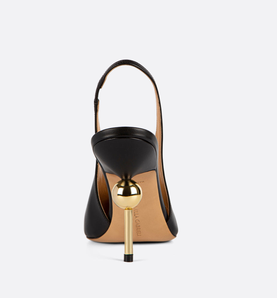 Camilla Gabrieli Lucia Slingback Pump in Black