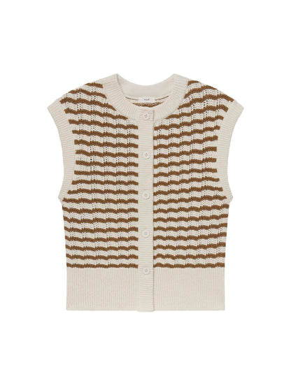 A.L.C. Margo Top in Parchment/Navy Stripe