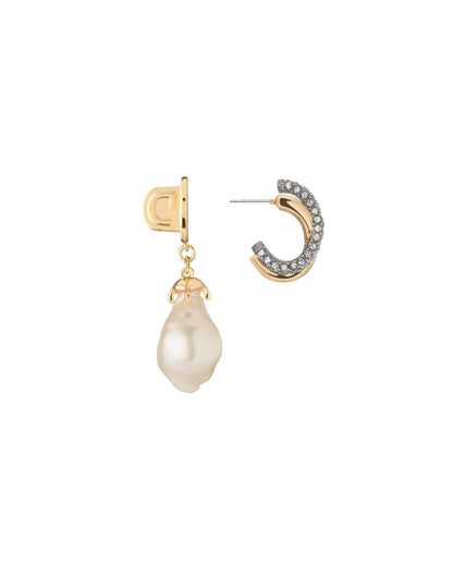 Demarson Melu Earrings in Gold/Gunmetal/Crystal