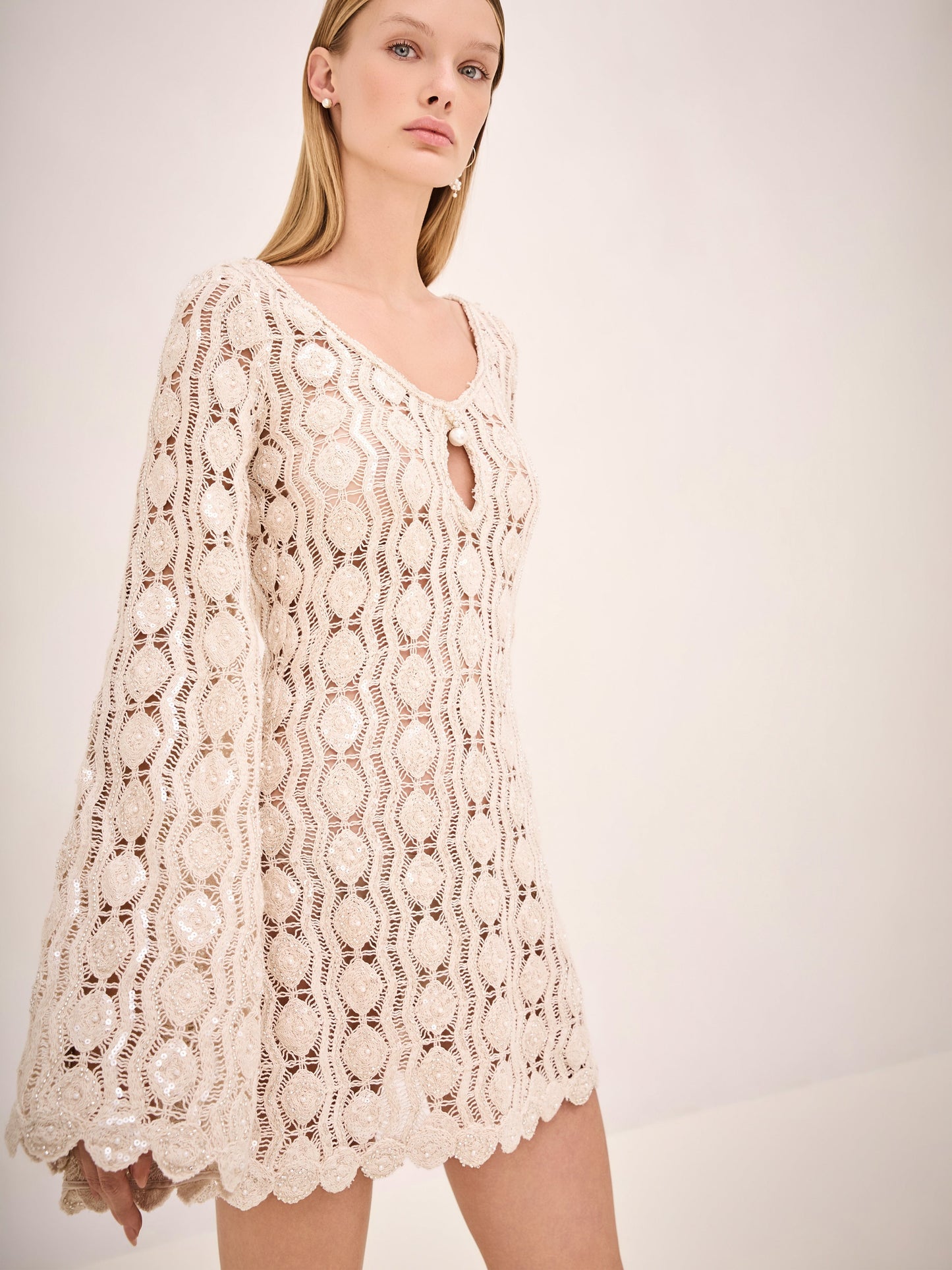 Alexis Micah Dress in Beaded Macrame