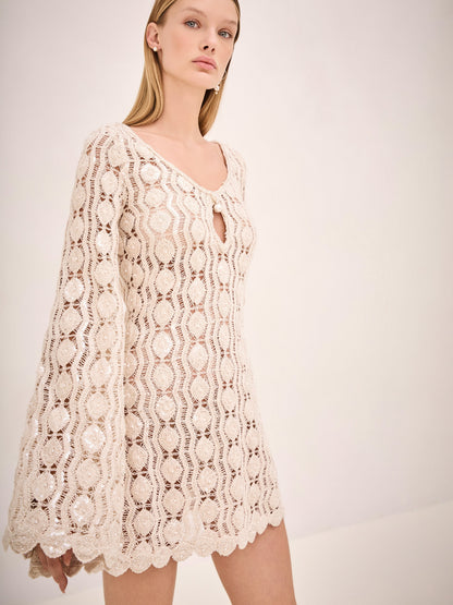 Alexis Micah Dress in Beaded Macrame