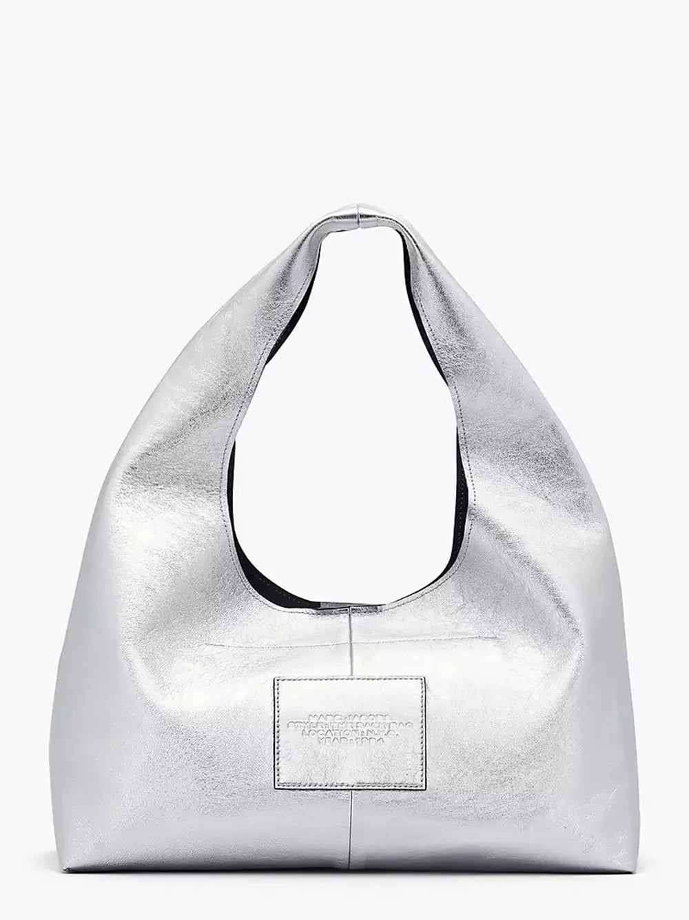 Marc Jacobs The Metallic Leather Sack Bag in Silver