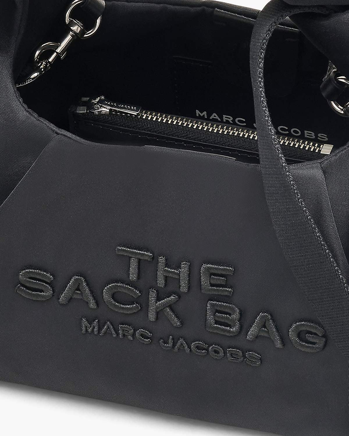 Marc Jacobs The Bow Nylon Mini Sack Bag in Black