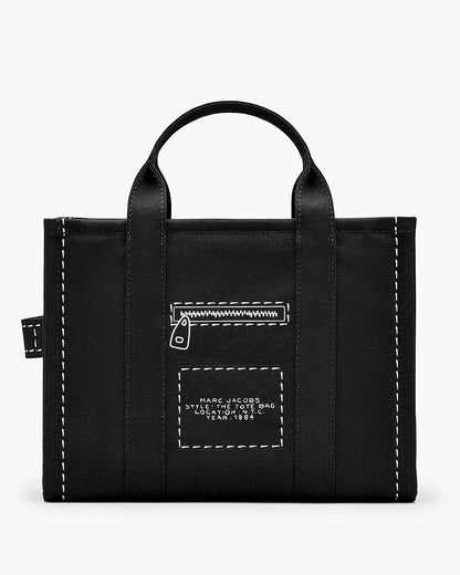 Marc Jacobs The Trompe L'Oeil Cargo Canvas Medium Tote Bag in Black 001