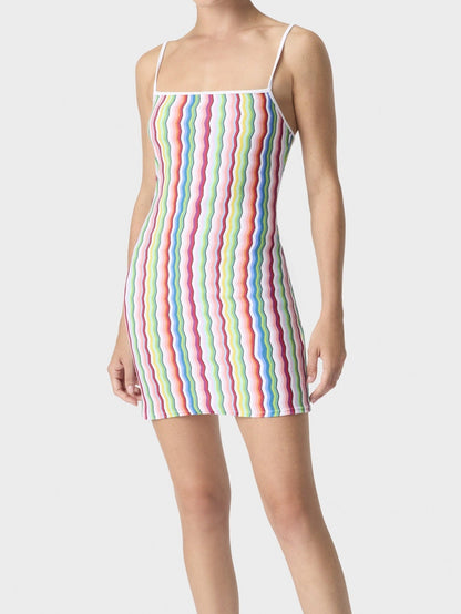 Missoni Mini Cover-Up Dress in Terry Cloth With Zigzag Print