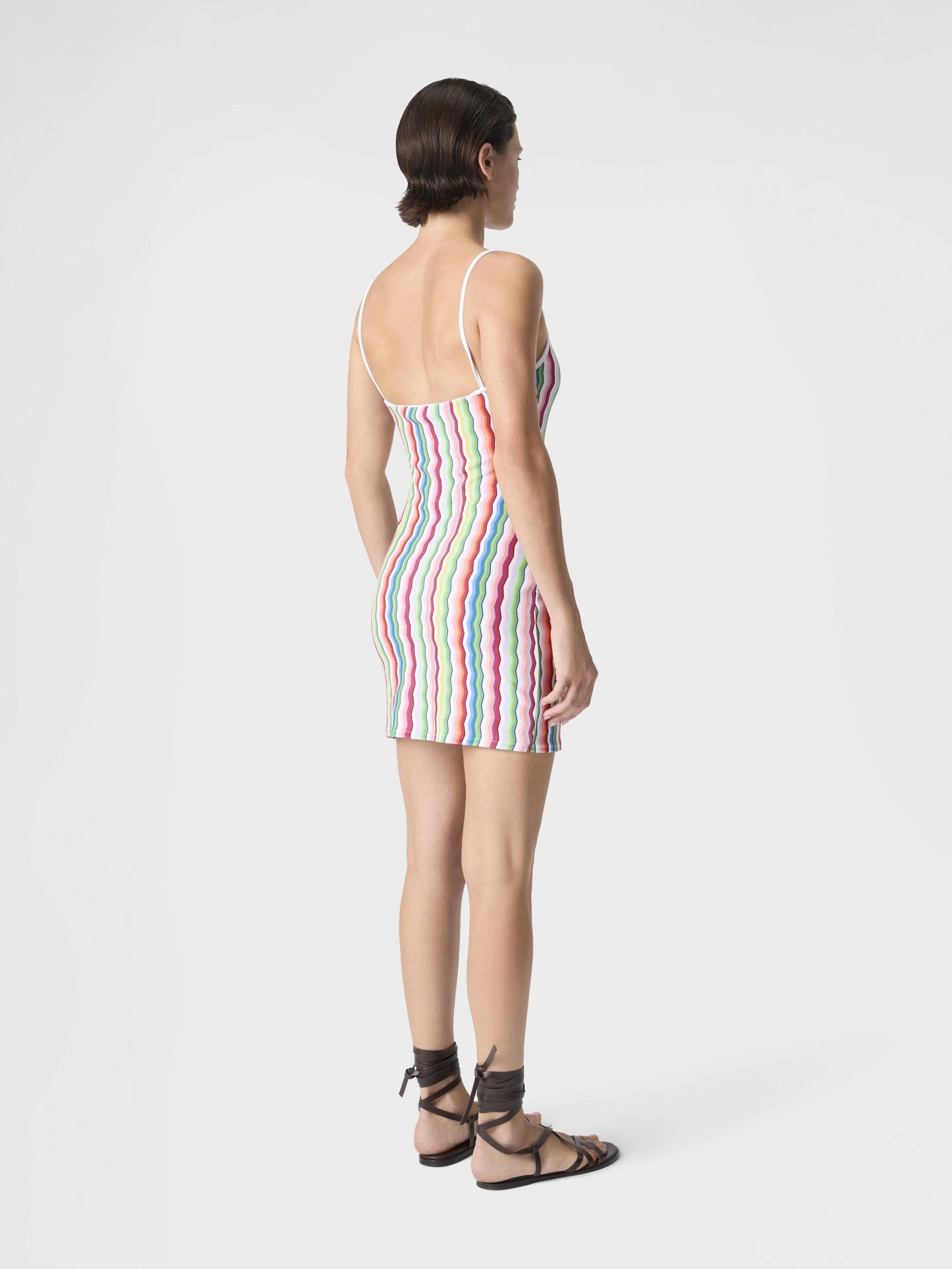 Missoni Mini Cover-Up Dress in Terry Cloth With Zigzag Print