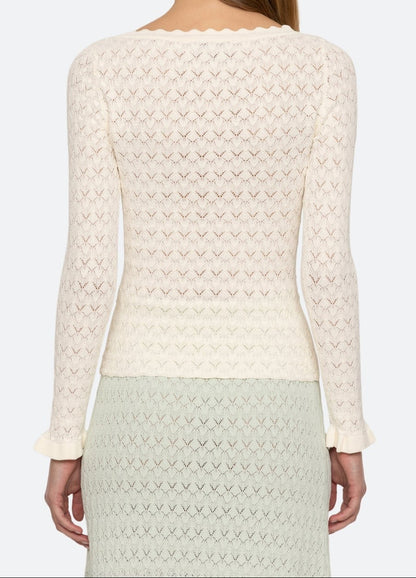 Sea Rue Long Sleeve Top in Cream