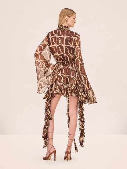 Alexis Amalia Chiffon Dress in Sable