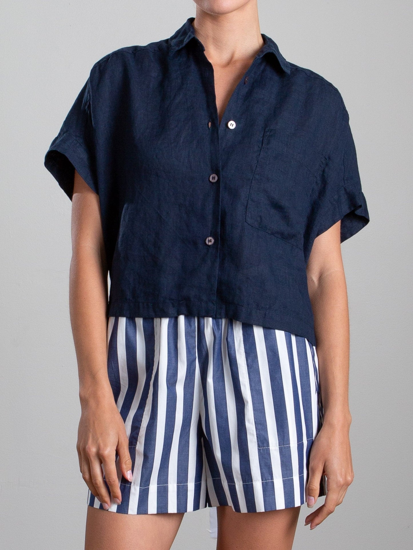 Pharaoh Zoey Shirt in French Linen Ink