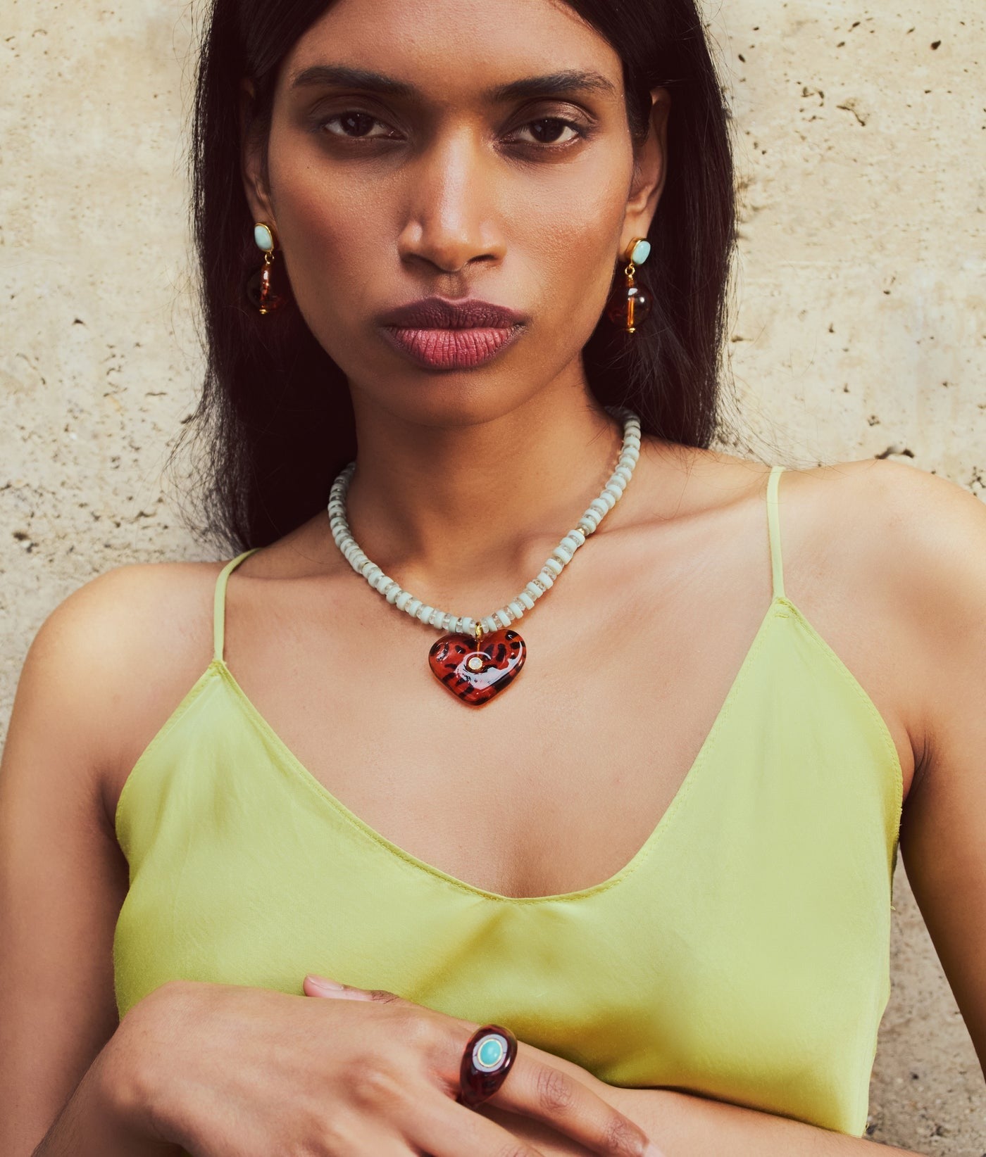 Lizzie Fortunato Pia Necklace in Leopard Multi
