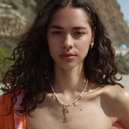 Mignonne Gavigan Amora Necklace in White Multi
