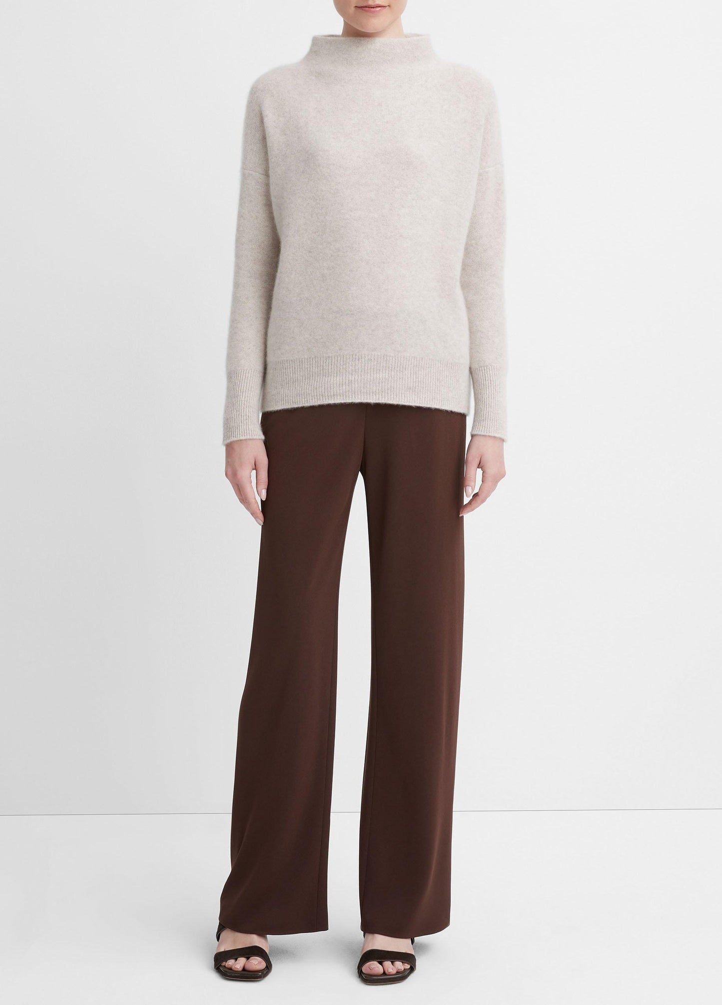 Vince Plush Cashmere Funnel-Neck Sweater (More Colors)