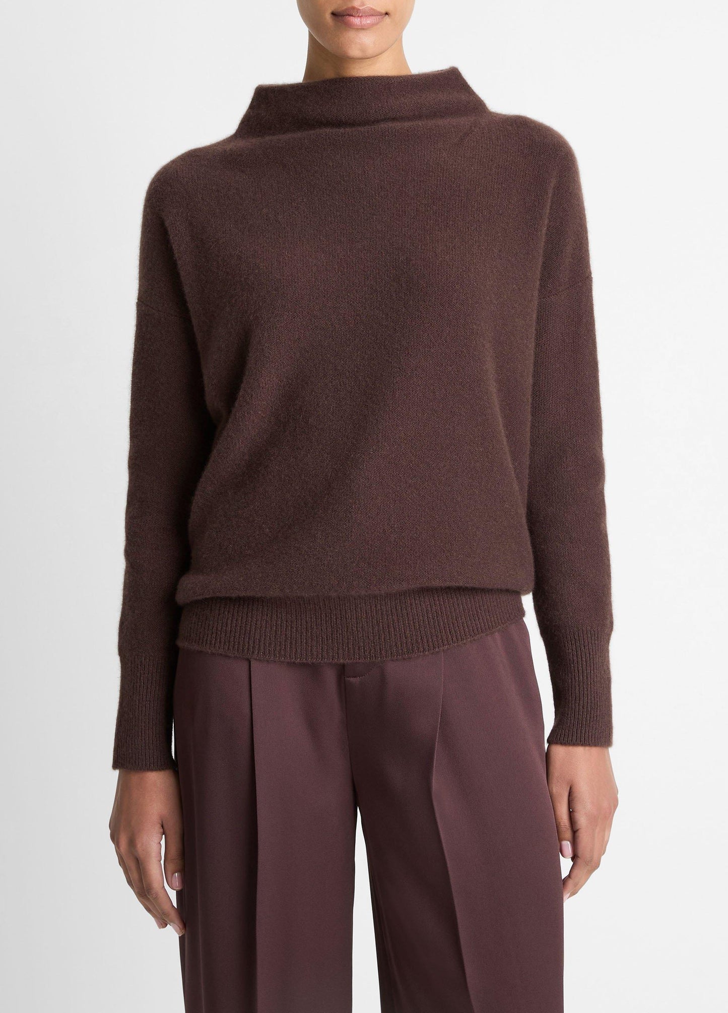 Vince Plush Cashmere Funnel-Neck Sweater (More Colors)