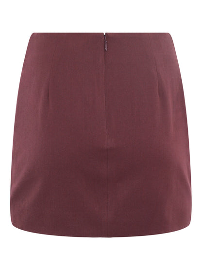 Staud Annette Skirt in Merlot