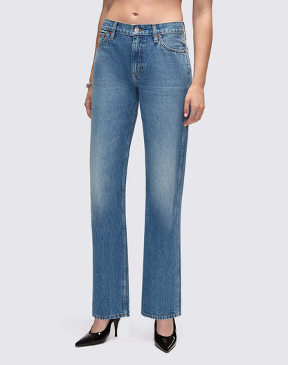 Re/Done 90s Mid Rise Loose in Medium Vain